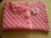 Růžová háčkovaná deka pro vnučku1